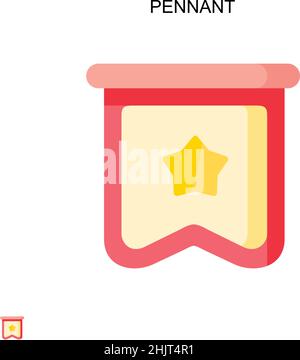 Einfaches Vektor-Symbol von Pennant. Illustration Symbol Design-Vorlage für Web mobile UI-Element. Stock Vektor