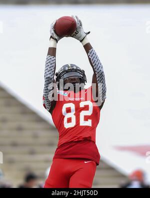 Menifee, Kalifornien, USA. 29th Januar 2022. Jan 29, 2022; Pasadena, CA USA; bei Rose Bowl Final Score Nationalmannschaft: 24 Amerikanisches Team:23 Pflichtangabe Zuma Press. (Bild: © Ardie Crenshaw/ZUMA Press Wire) Stockfoto