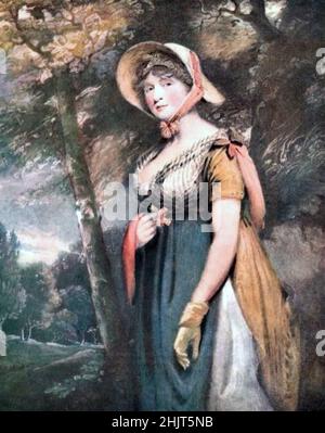 JOHN CONSTABLE (1776-1837) englischer Landschafts- und Porträtmaler. Die rechte ehrenwerte Lady Louisa Manners, um 1821. Stockfoto