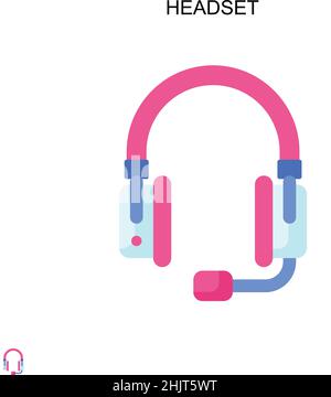 Einfaches Vektorsymbol für das Headset. Illustration Symbol Design-Vorlage für Web mobile UI-Element. Stock Vektor