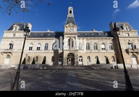 Rathaus des XIV. Bezirks von Paris, Frankreich. Das Pariser Viertel 14th liegt im Süden der Stadt am linken Ufer der seine. Stockfoto