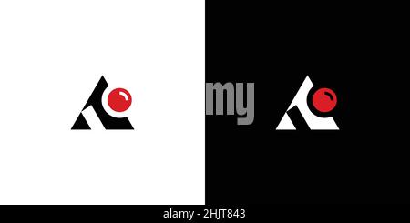 Simpel und moderner Brief Eine erste Fotografie Logo-Design 1 Stock Vektor