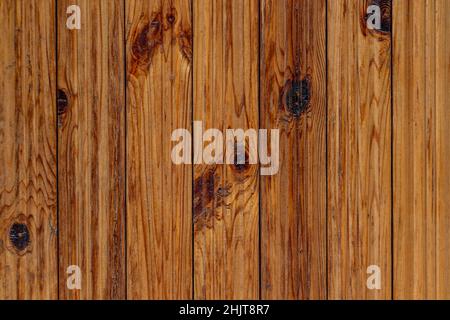 Hintergrund von parallelen Holzbrettern, braune Farbe, Kopierraum Stockfoto