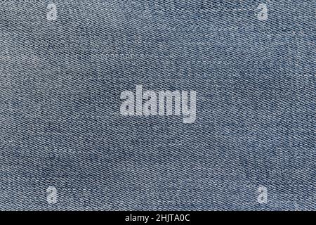 Blaue Jeans-Stofftextur in Nahaufnahme Stockfoto
