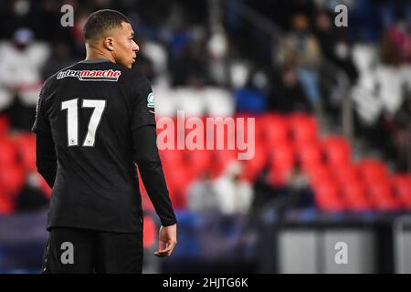 Paris, Frankreich, Frankreich. 31st Januar 2022. Kylian MMAPPE von PSG während des französischen Cup-Spiels zwischen Paris Saint-Germain (PSG) und OGC Nizza am 31. Januar 2022 im Stadion Parc des Princes in Paris, Frankreich. (Bild: © Matthieu Mirville/ZUMA Press Wire) Bild: ZUMA Press, Inc./Alamy Live News Stockfoto