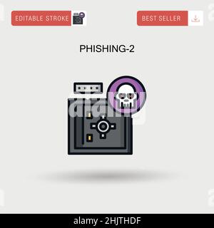Einfaches Vektorsymbol Phishing-2. Stock Vektor