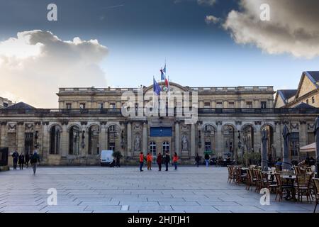 Rohan Palace ist das Rathaus, Hotel de Villel, von Bordeaux, Frankreich. Stockfoto