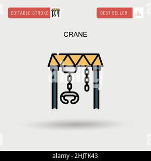 Einfaches Vektor-Symbol für den Kran. Stock Vektor