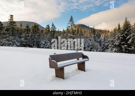 Pemigewasset Scenic Overlook entlang des Kancamagus Highway (Route 112) in den White Mountains, New Hampshire. Stockfoto