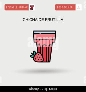 Chicha de frutilla einfaches Vektor-Symbol. Stock Vektor