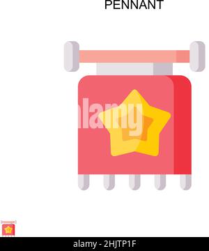 Einfaches Vektor-Symbol von Pennant. Illustration Symbol Design-Vorlage für Web mobile UI-Element. Stock Vektor