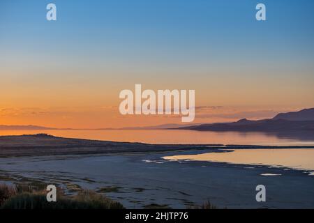 Ein Blick auf die Natur im Antelope Island State Park, Utah Stockfoto