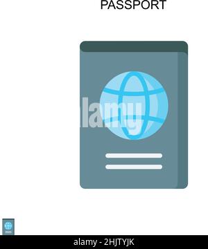 Einfaches Vektor-Symbol für Passport. Illustration Symbol Design-Vorlage für Web mobile UI-Element. Stock Vektor