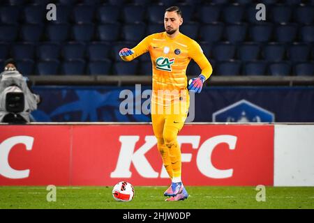 Paris, Frankreich, Frankreich. 31st Januar 2022. Gianluigi DONNARUMMA von PSG während des französischen Cup-Spiels zwischen Paris Saint-Germain (PSG) und OGC Nice am 31. Januar 2022 im Stadion Parc des Princes in Paris, Frankreich. (Bild: © Matthieu Mirville/ZUMA Press Wire) Bild: ZUMA Press, Inc./Alamy Live News Stockfoto