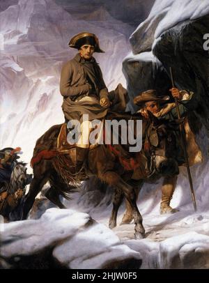 Napoleon überquert die Alpen, gemalt von Paul Delaroche Stockfoto