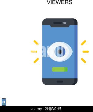Einfaches Vektorsymbol für Viewer. Illustration Symbol Design-Vorlage für Web mobile UI-Element. Stock Vektor