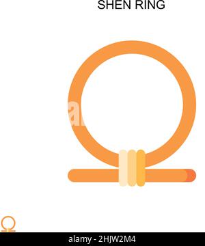 Einfaches Vektorsymbol für den Shen-Ring. Illustration Symbol Design-Vorlage für Web mobile UI-Element. Stock Vektor