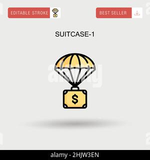 Suitcase-1 einfaches Vektorsymbol. Stock Vektor