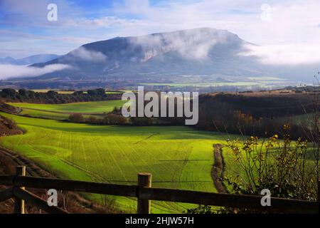 Malerischer Blick auf das grüne Navarra-Tal Stockfoto