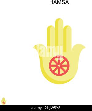 Einfaches Vektor-Symbol von Hamsa. Illustration Symbol Design-Vorlage für Web mobile UI-Element. Stock Vektor