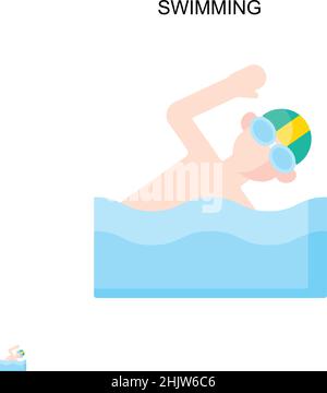 Einfaches Vektorsymbol Schwimmen. Illustration Symbol Design-Vorlage für Web mobile UI-Element.