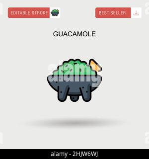 Einfaches Vektorsymbol für Guacamole. Stock Vektor