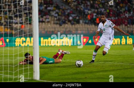 Yaoundé, Kamerun, 14. Januar 2022: !C4! Während Marokko gegen Komoren - Afrika Cup of Nations im Ahmadou Ahidjo Stadium. Kim Price/CSM. Stockfoto