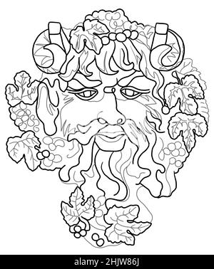 Bacchus-Illustration Stockfoto