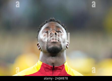 Yaoundé, Kamerun, 14. Januar 2022: !h2! Während Ghana gegen Gabun – Afrika-Cup der Nationen im Ahmadou-Ahidjo-Stadion. Kim Price/CSM. Stockfoto