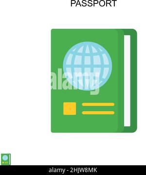 Einfaches Vektor-Symbol für Passport. Illustration Symbol Design-Vorlage für Web mobile UI-Element. Stock Vektor