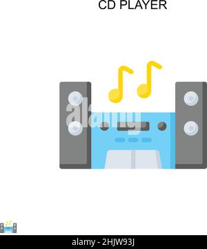 Einfaches Vektorsymbol für CD-Player. Illustration Symbol Design-Vorlage für Web mobile UI-Element. Stock Vektor