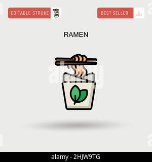 Ramen einfaches Vektorsymbol. Stock Vektor