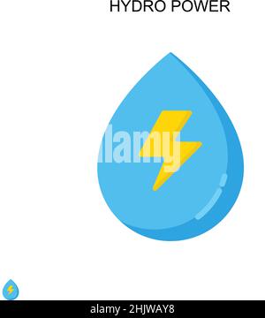 Einfaches Vektorsymbol für Hydro Power. Illustration Symbol Design-Vorlage für Web mobile UI-Element. Stock Vektor