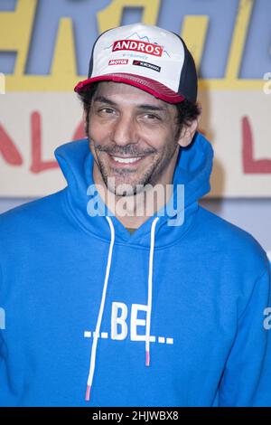 Tomer Sisley bei der Premiere von Super Heros Malgre Lui im Grand Rex Kino in Paris, Frankreich am 31. Januar 2022. Foto von Aurore Marechal/ABACAPRESS.COM Stockfoto