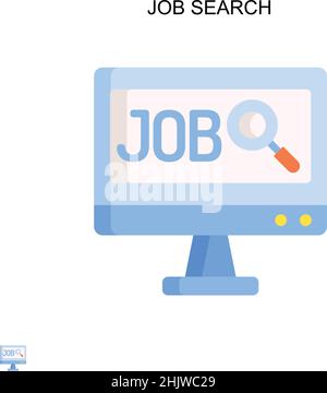 Einfaches Vektorsymbol für die Jobsuche. Illustration Symbol Design-Vorlage für Web mobile UI-Element. Stock Vektor