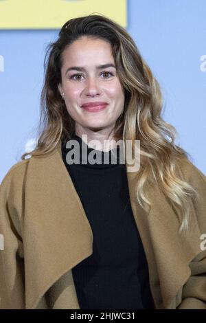 Alice David bei der Premiere von Super Heros Malgre Lui im Grand Rex Kino in Paris, Frankreich am 31. Januar 2022. Foto von Aurore Marechal/ABACAPRESS.COM Stockfoto