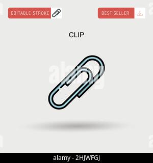 Einfaches Vektorsymbol für Clips. Stock Vektor