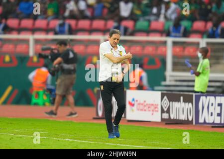 Yaoundé, Kamerun, 17. Januar 2022: Toni ConceiçÃ£o aus Kamerun während Cameroun gegen Cap Verde – Afrika-Cup der Nationen im Olembe Stadium. Kim Price/CSM. Stockfoto