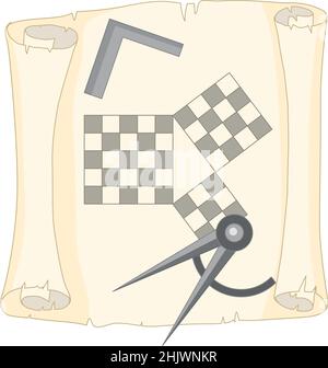 Pythagoras Satz auf alter Papierillustration Stock Vektor