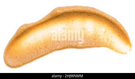Senfsauce isoliert auf weißem Hintergrund Stockfoto