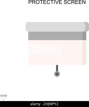 Einfaches Vektorsymbol für den Schutzbildschirm. Illustration Symbol Design-Vorlage für Web mobile UI-Element. Stock Vektor
