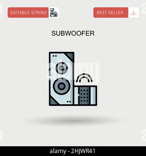 Einfaches Vektorsymbol für Subwoofer. Stock Vektor