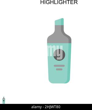 Einfaches Vektorsymbol für Textmarker. Illustration Symbol Design-Vorlage für Web mobile UI-Element. Stock Vektor