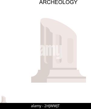 Archäologie einfaches Vektor-Symbol. Illustration Symbol Design-Vorlage für Web mobile UI-Element. Stock Vektor