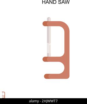 Einfaches Vektorsymbol für die Handsäge. Illustration Symbol Design-Vorlage für Web mobile UI-Element. Stock Vektor