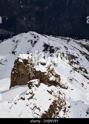 Alpen von oben Stockfoto