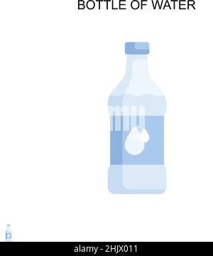 Flasche Wasser einfaches Vektorsymbol. Illustration Symbol Design-Vorlage für Web mobile UI-Element. Stock Vektor
