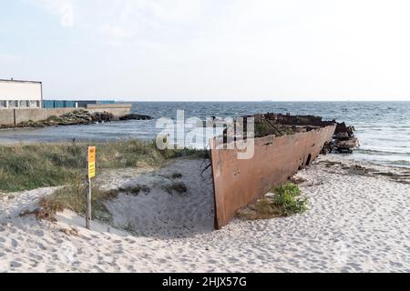 ORP Wicher, ehemaliger Zerstörer der Sowjetischen Marine Project 30bis, Skoryy, in Hel, Polen. September 29th 2021 © Wojciech Strozyk / Alamy Stockfoto Stockfoto