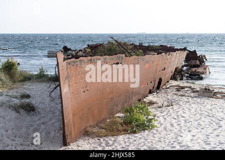 ORP Wicher, ehemaliger Zerstörer der Sowjetischen Marine Project 30bis, Skoryy, in Hel, Polen. September 29th 2021 © Wojciech Strozyk / Alamy Stockfoto Stockfoto