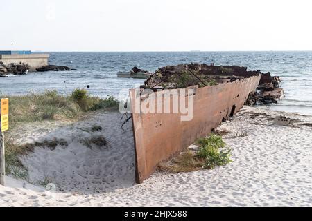 ORP Wicher, ehemaliger Zerstörer der Sowjetischen Marine Project 30bis, Skoryy, in Hel, Polen. September 29th 2021 © Wojciech Strozyk / Alamy Stockfoto Stockfoto